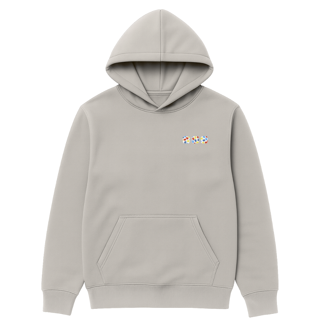 Autism Awareness Hoodie — bone white