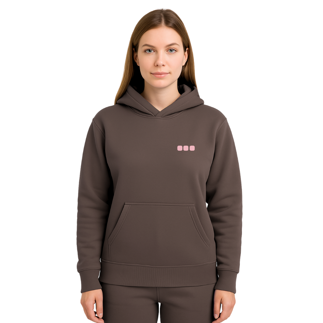 Breast Cancer Awareness Hoodie — chocolate brown (women's)