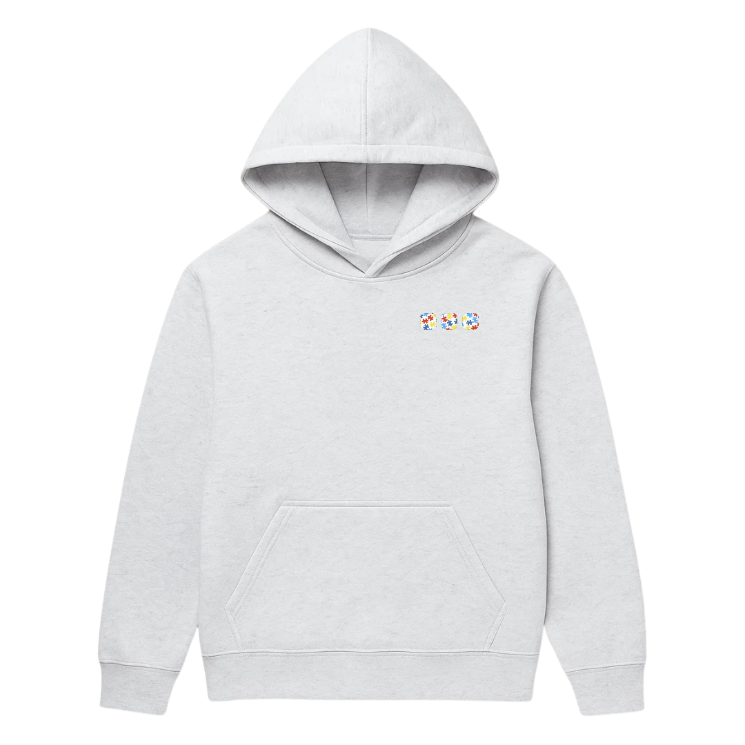 Autism Awareness Hoodie — light grey