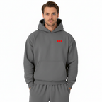 Heart Disease Awareness Hoodie — steel grey (men's)
