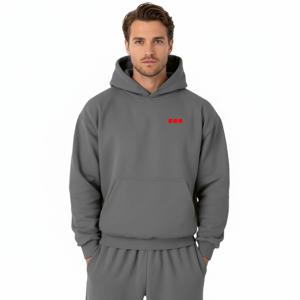 Heart Disease Awareness Hoodie — steel grey (men's)