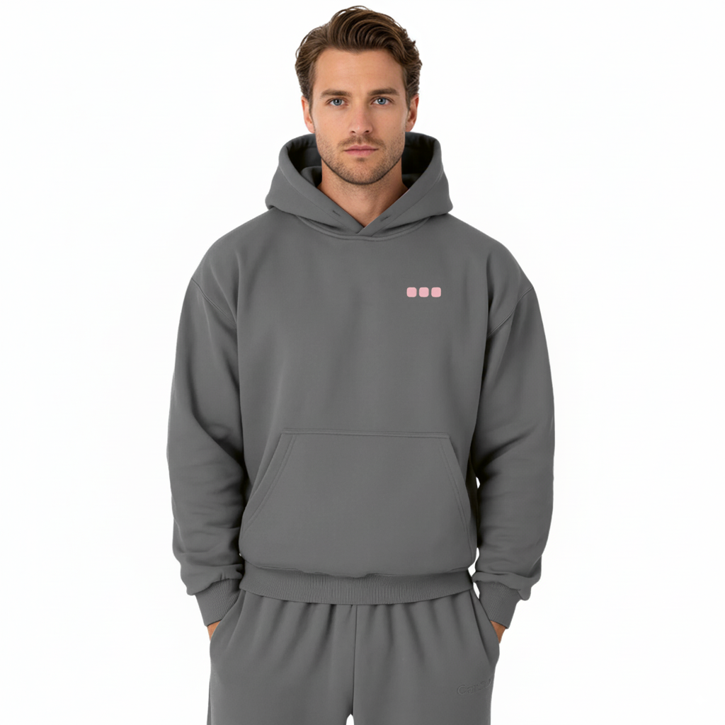 Breast Cancer Awareness Hoodie — steel grey (men's)